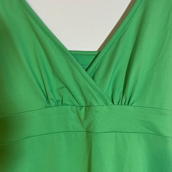 Patagonia Aloe Green Florita Tank Jersey Knit‎ Dress Sleeveless V-neck Medium - Picture 4 of 8